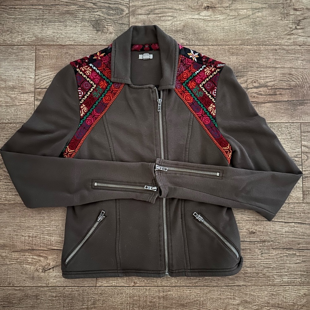 Ecote Embroidered Boho Jacket Size XS
